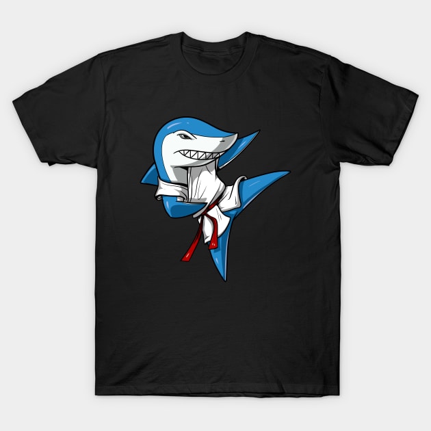 Karate Shark T-Shirt by underheaven